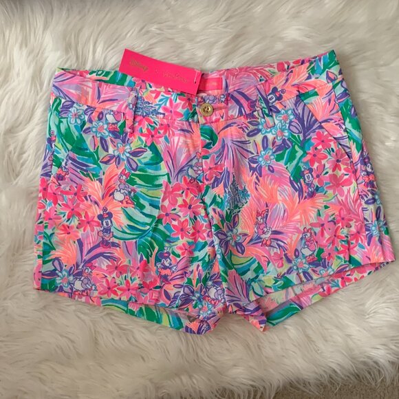 DISNEY PARKS X LILLY PULITZER Disney Dreaming Callahan Shorts Sz 8 - Picture 2 of 4